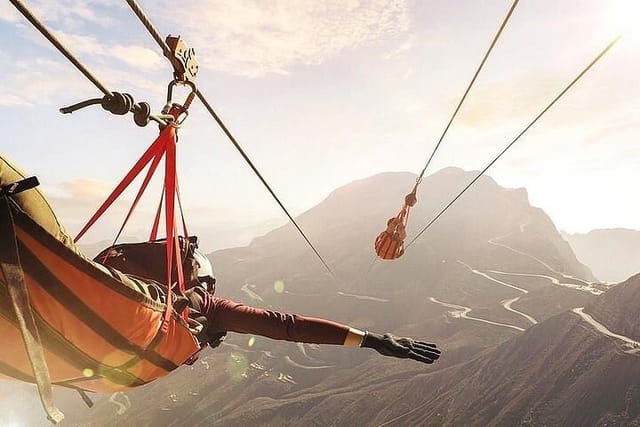 Jebel Jais World Longest Zipline from Dubai with Transfers Option - Photo 1 of 5